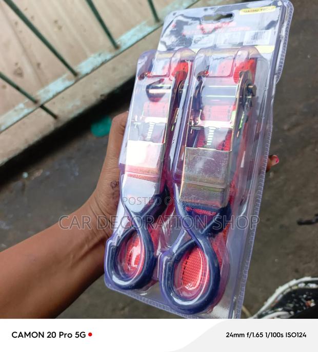 2pc Pack High Visibility Ratchet Tie Down With 'S' Hooks - main view