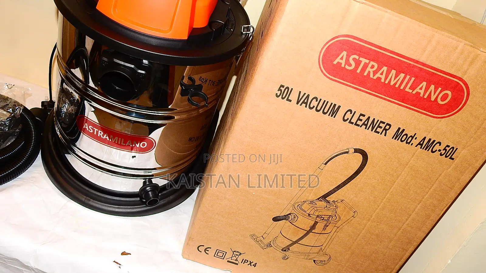Astramilano 50L Heavy Duty Wet Dry Vacuum Machine (Stainless Steel)