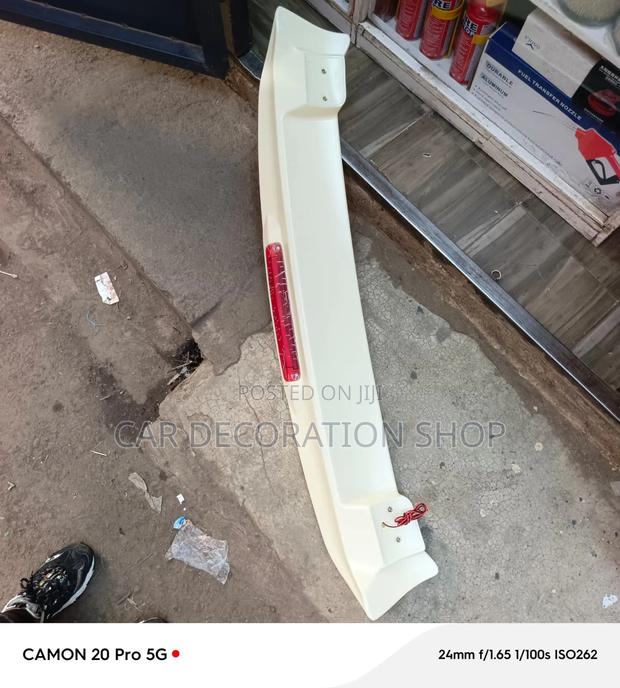 ABS Plastic Prado 120 Rear Roof Spoiler With Integrated 3rd Brake Ligh