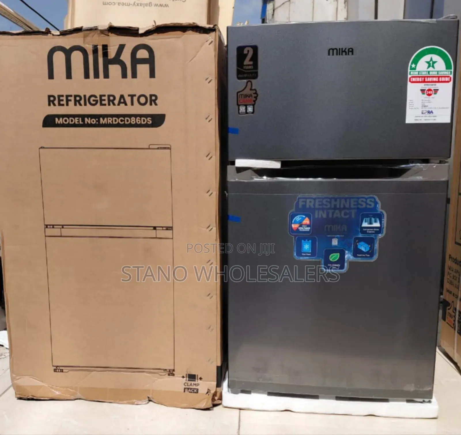 Mika 85l Double Door Fridge
