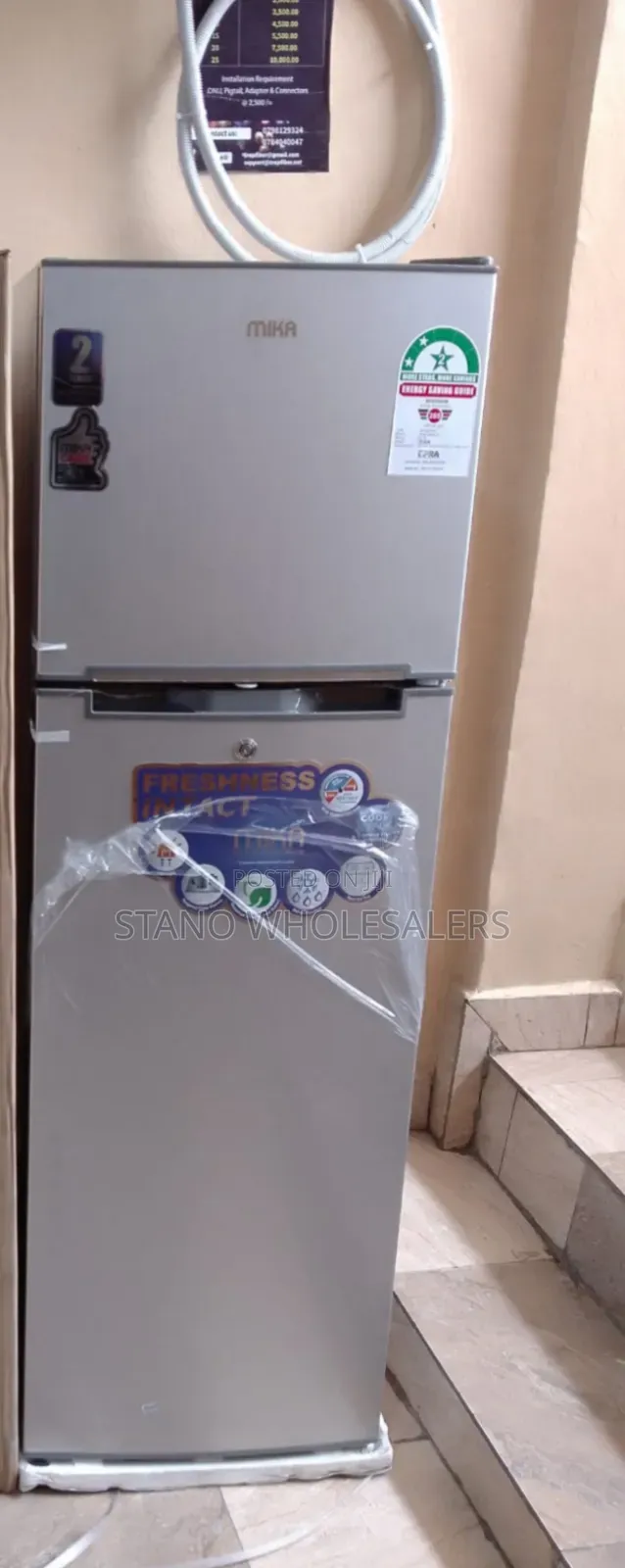 2 Door Mika Double Door Refrigerator 168ltrs
