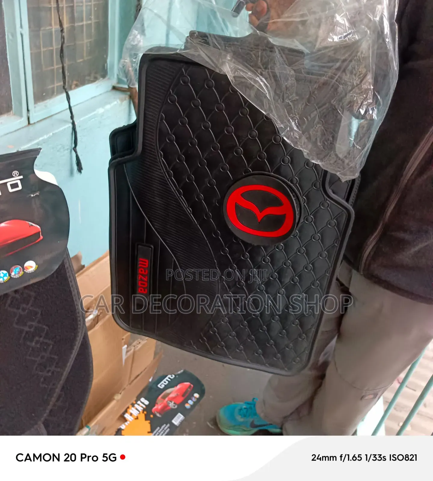 Mazda All Weather Heavy Rubber Floor Mats With Red Embossed Mazda Logo