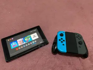 Used Nintendo Switch V2 + Dock, Charger Joy-Cons – No Game Card