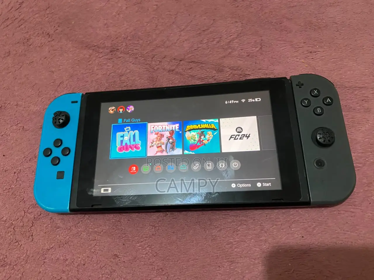 Used Nintendo Switch V2 + Dock, Charger Joy-Cons – No Game Card