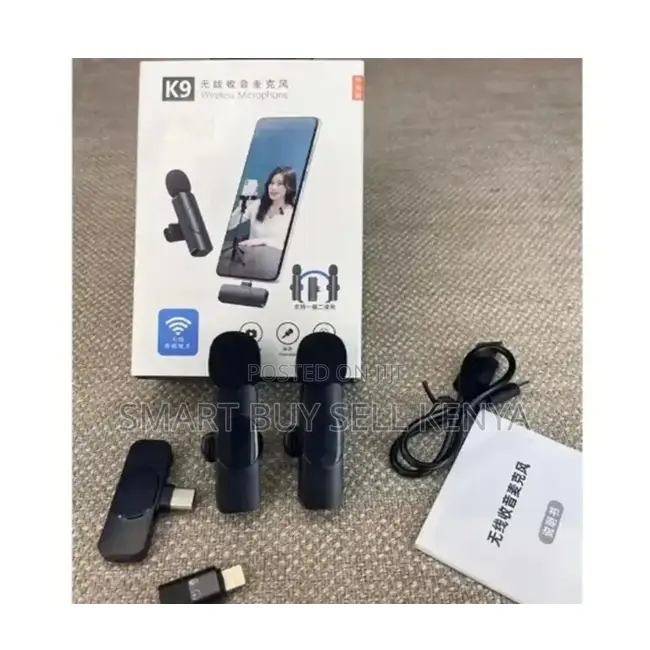 Low Latency Mini Lapel Lavalier Dual Wireless Microphone