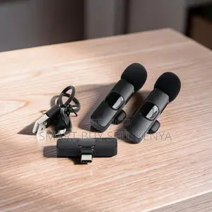 Fast Pairing Mini Lapel Lavalier Dual Wireless Microphone