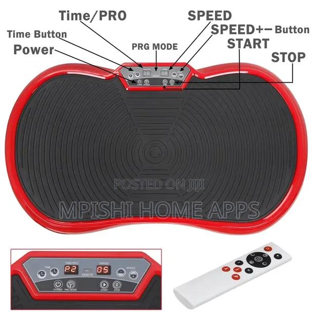 Red Vibration Plate Exercise Machine - thumbnail 2