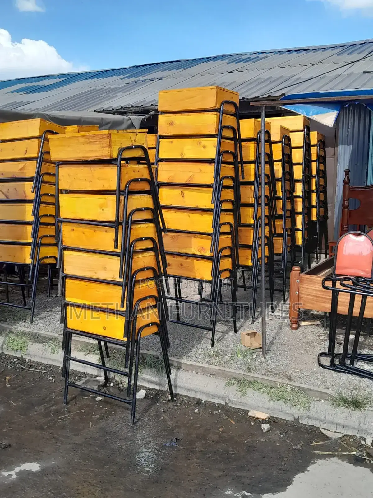 School Lockers and Chairs