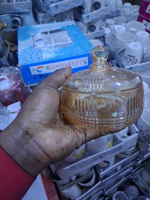 Unique Gold Glass Sugar Dish