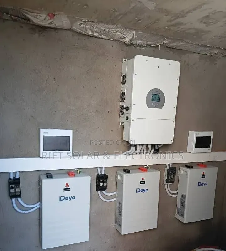 Deye 16kw - (4) 5.12kwh Lithium -(20)590w Solar Panels Installation