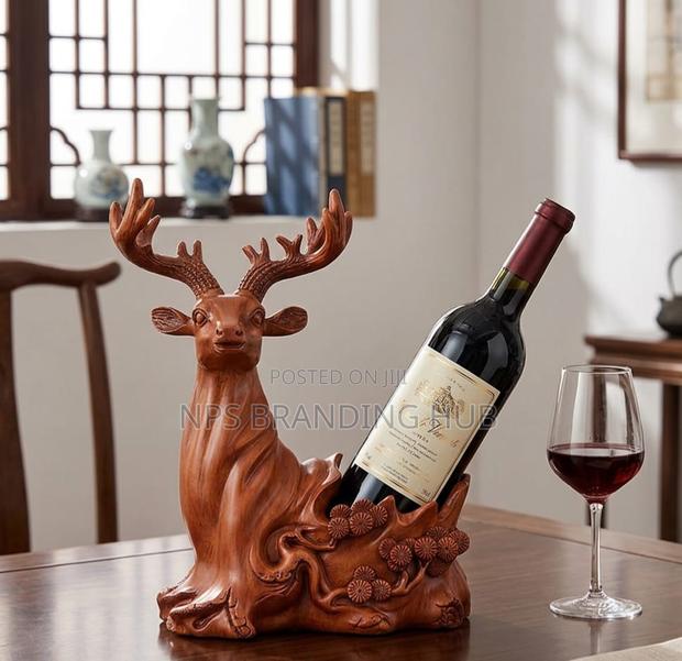 Deer Head Decorative Sculpture Wine Rack (Tet - thumbnail 2