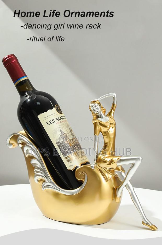 Creative Gold Statue Wine Bottle Holder (Tet - thumbnail 3
