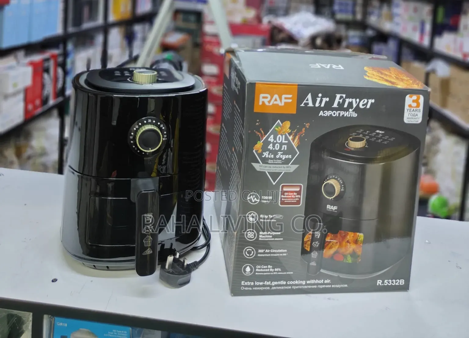 RAF Air Fryer | 4L | 1300W | 360° Air Circulation