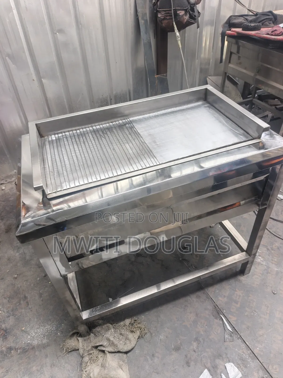 Shinny Stainless Steel Gas Griddle 1m by 2fits