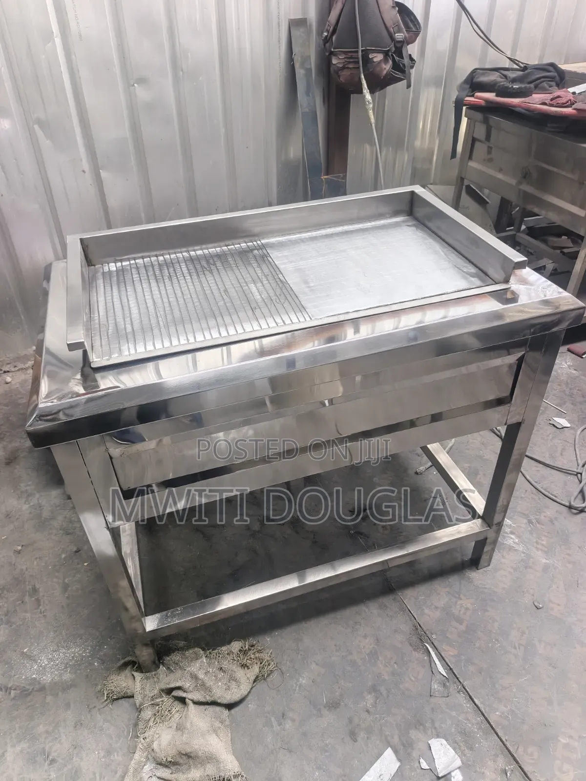 Shinny Stainless Steel Gas Griddle 1m by 2fits