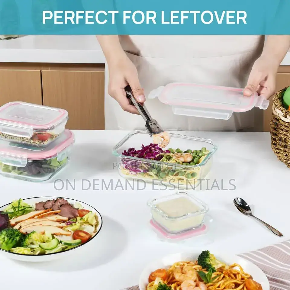Vtopmart 8 Pack Glass Food Storage Containers