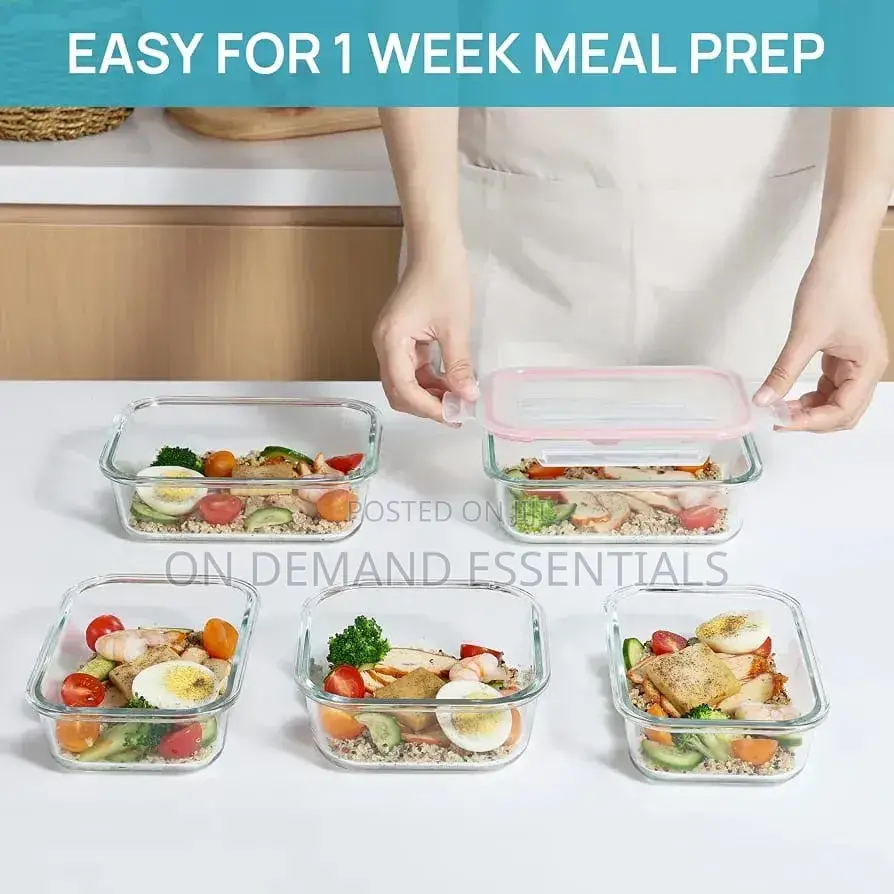 Vtopmart 8 Pack Glass Food Storage Containers