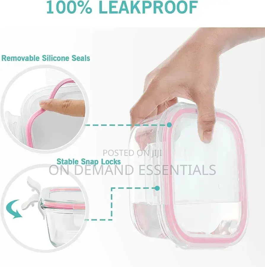 Vtopmart 8 Pack Glass Food Storage Containers