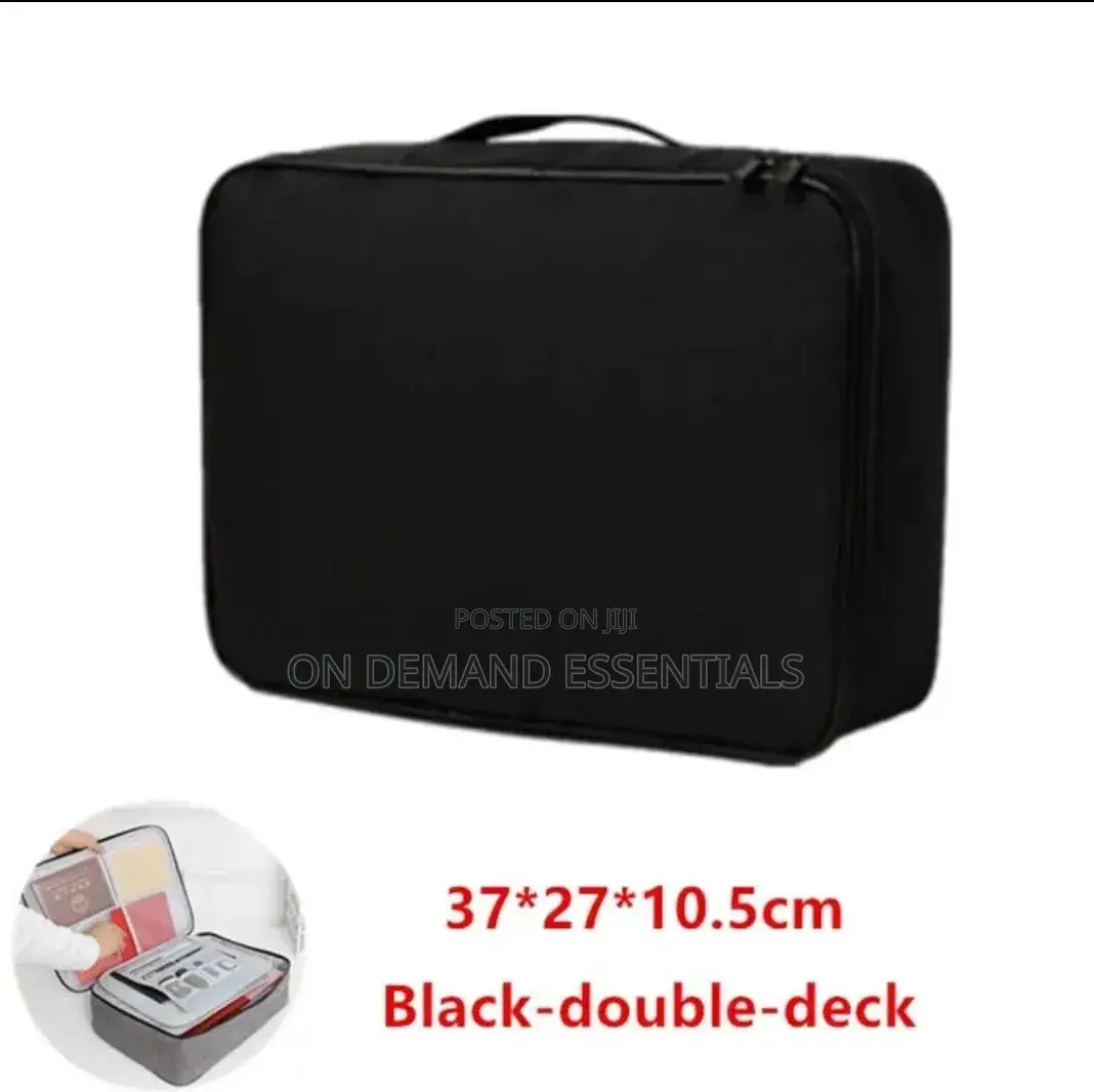 Document Storage Bag With Lock Has 3 Layers