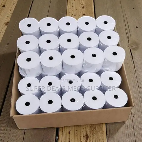 Consistent Performance 50pcs 80mm by 80mm by 13mm Thermal Paper Rolls