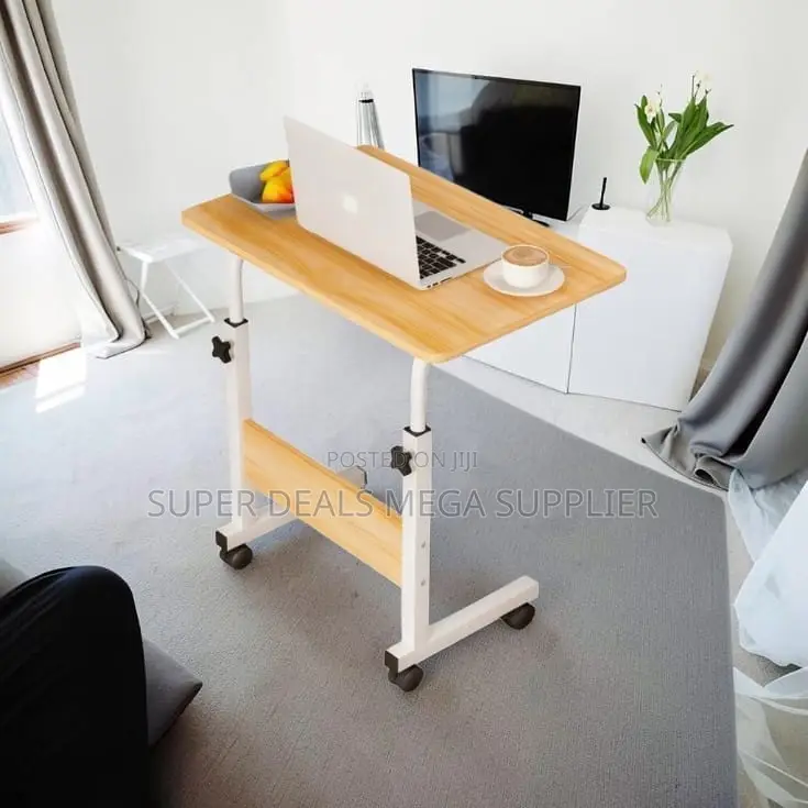 Height Adjustable Laptop Table Ergonomic Work Desk With Smooth Top