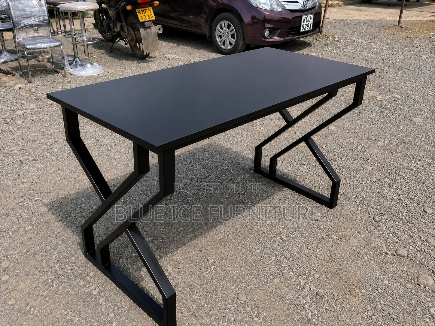 Pure Black Working Office Table