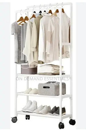 Rolling Garment Rack
Colours (White Black)