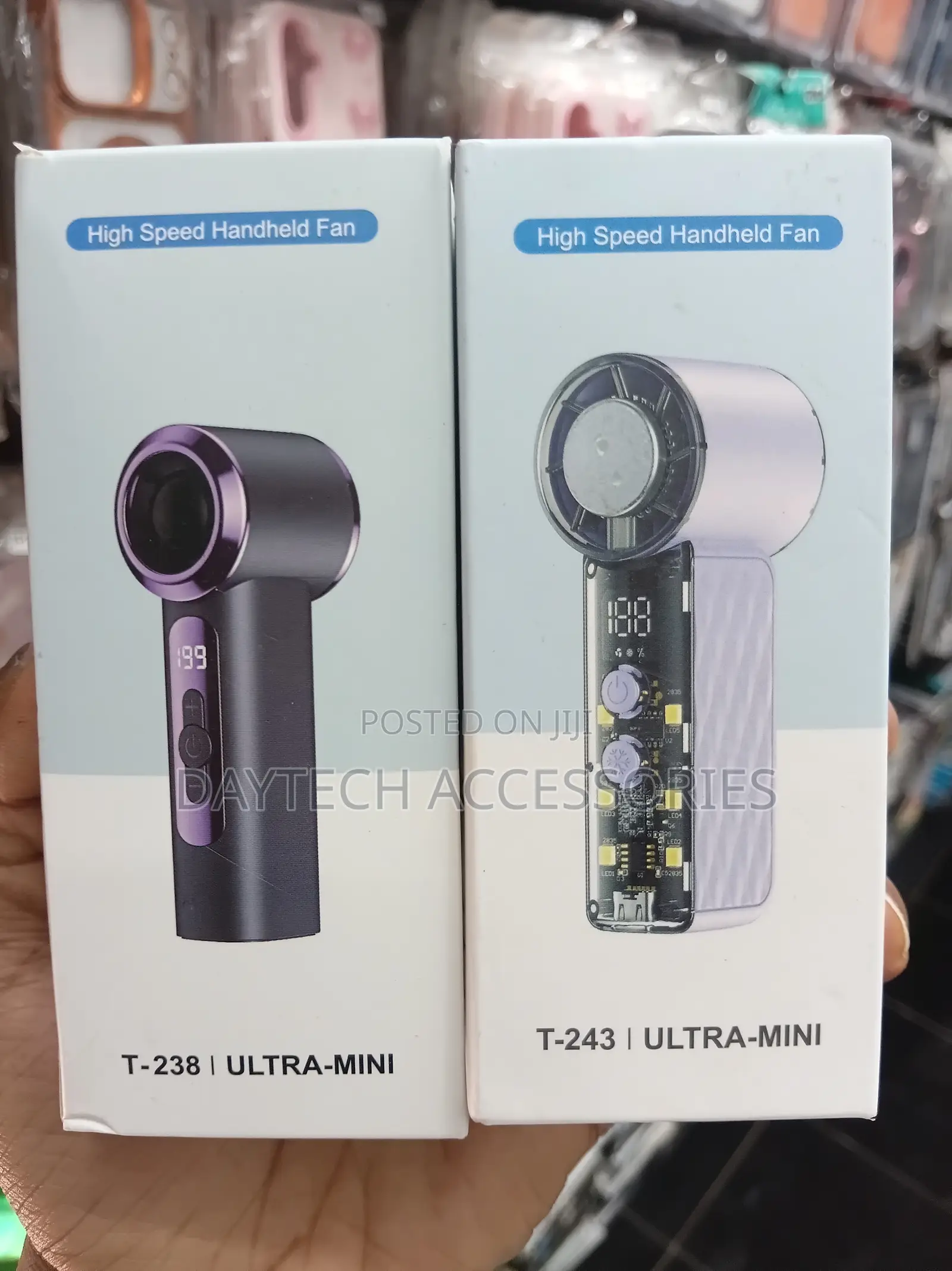 Portable Handheld Fan High-Speed Mini Fan With LED Display.