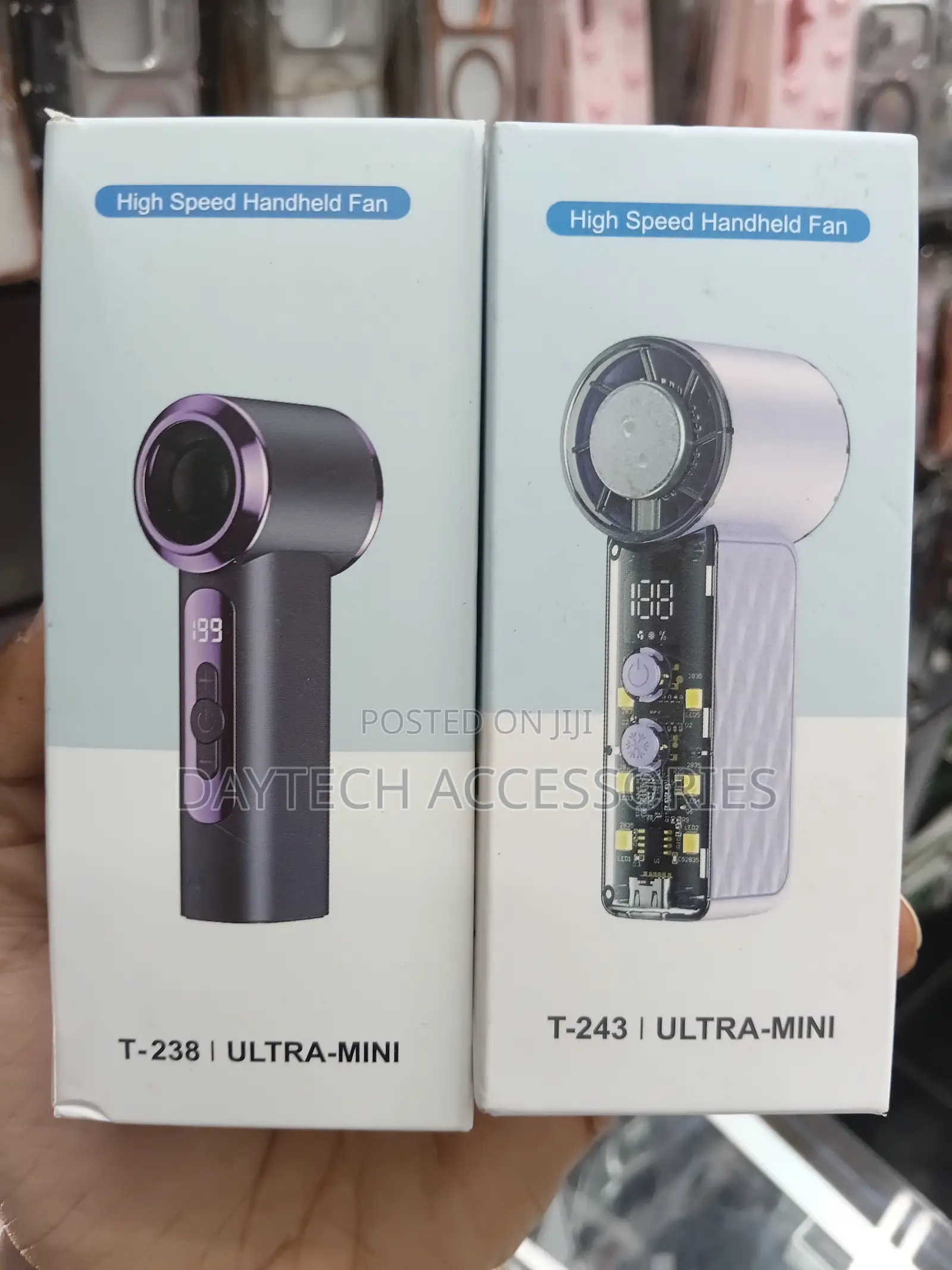 Portable Handheld Fan High-Speed Mini Fan With LED Display.