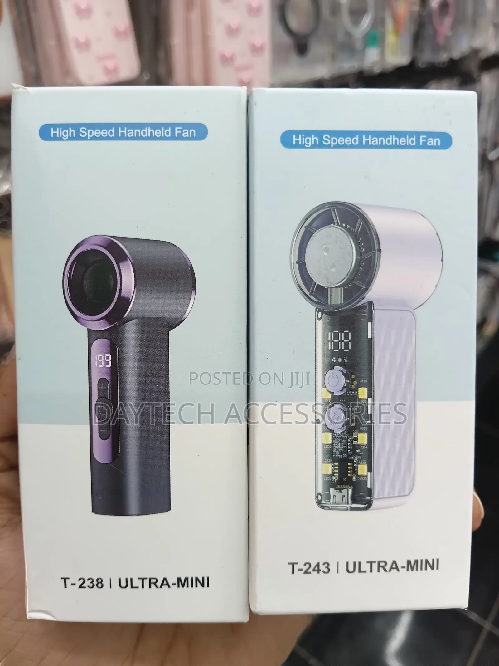 Portable Handheld Fan High-Speed Mini Fan With LED Display.