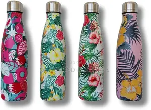 Floral Print Flask Stainless Steel Thermal Bottle