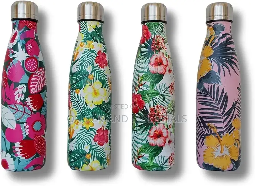 Floral Print Flask Stainless Steel Thermal Bottle
