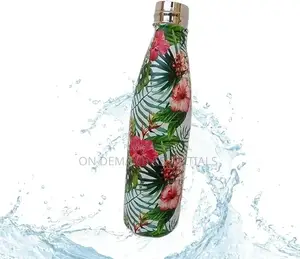 Floral Print Flask Stainless Steel Thermal Bottle