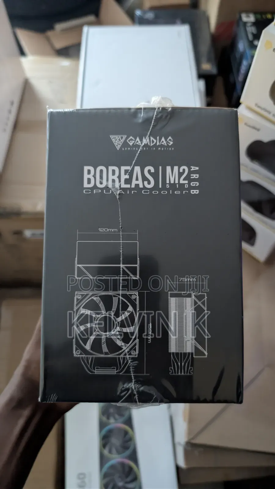 Gamdias Boreas 120mm Air Cooler With Temperature Screen