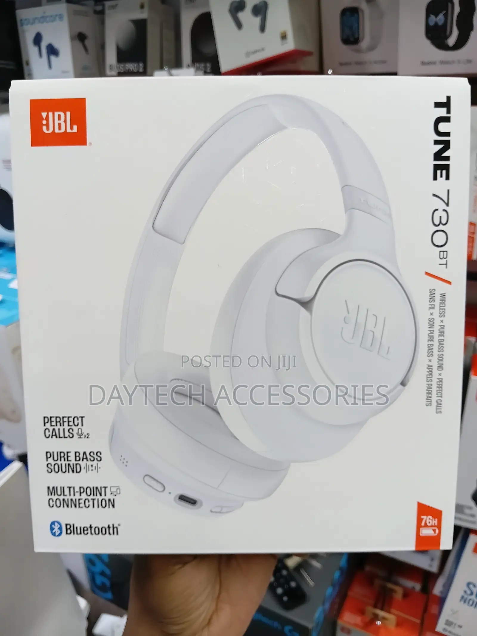 JBL Tune 730BT Wireless Over-Ear Bluetooth Wireless Headphones.
