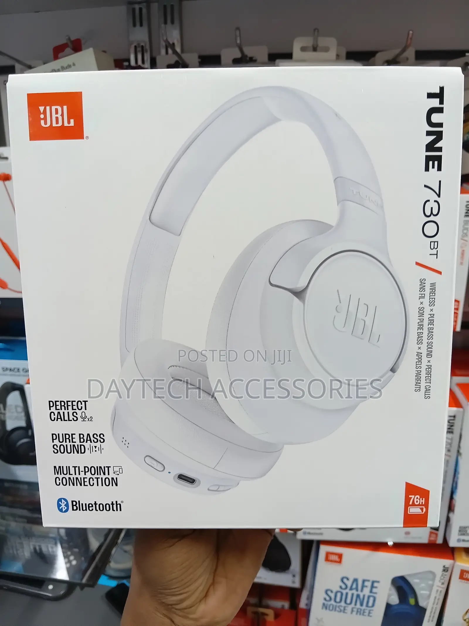 JBL Tune 730BT Wireless Over-Ear Bluetooth Wireless Headphones.