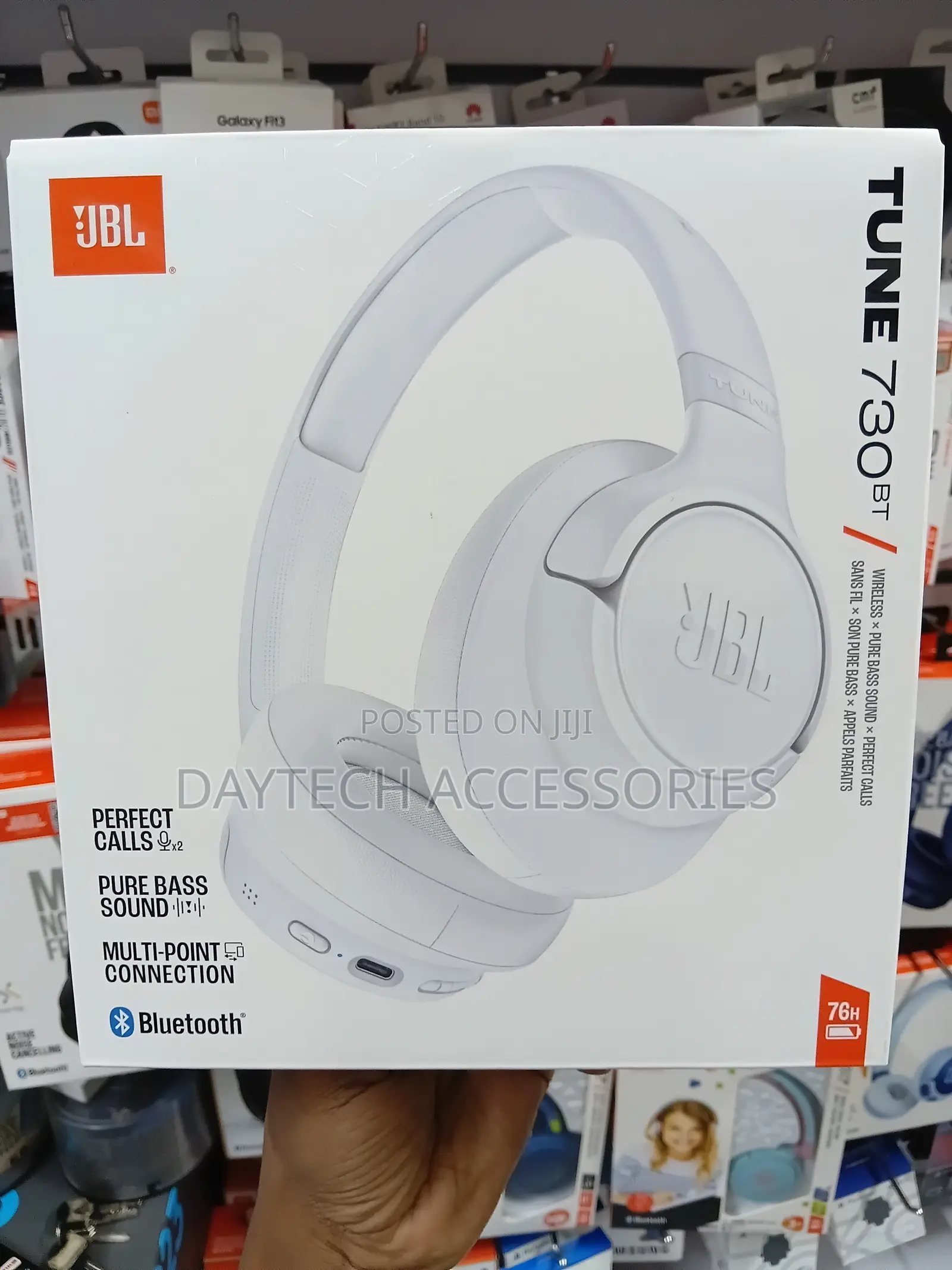 JBL Tune 730BT Wireless Over-Ear Bluetooth Wireless Headphones.