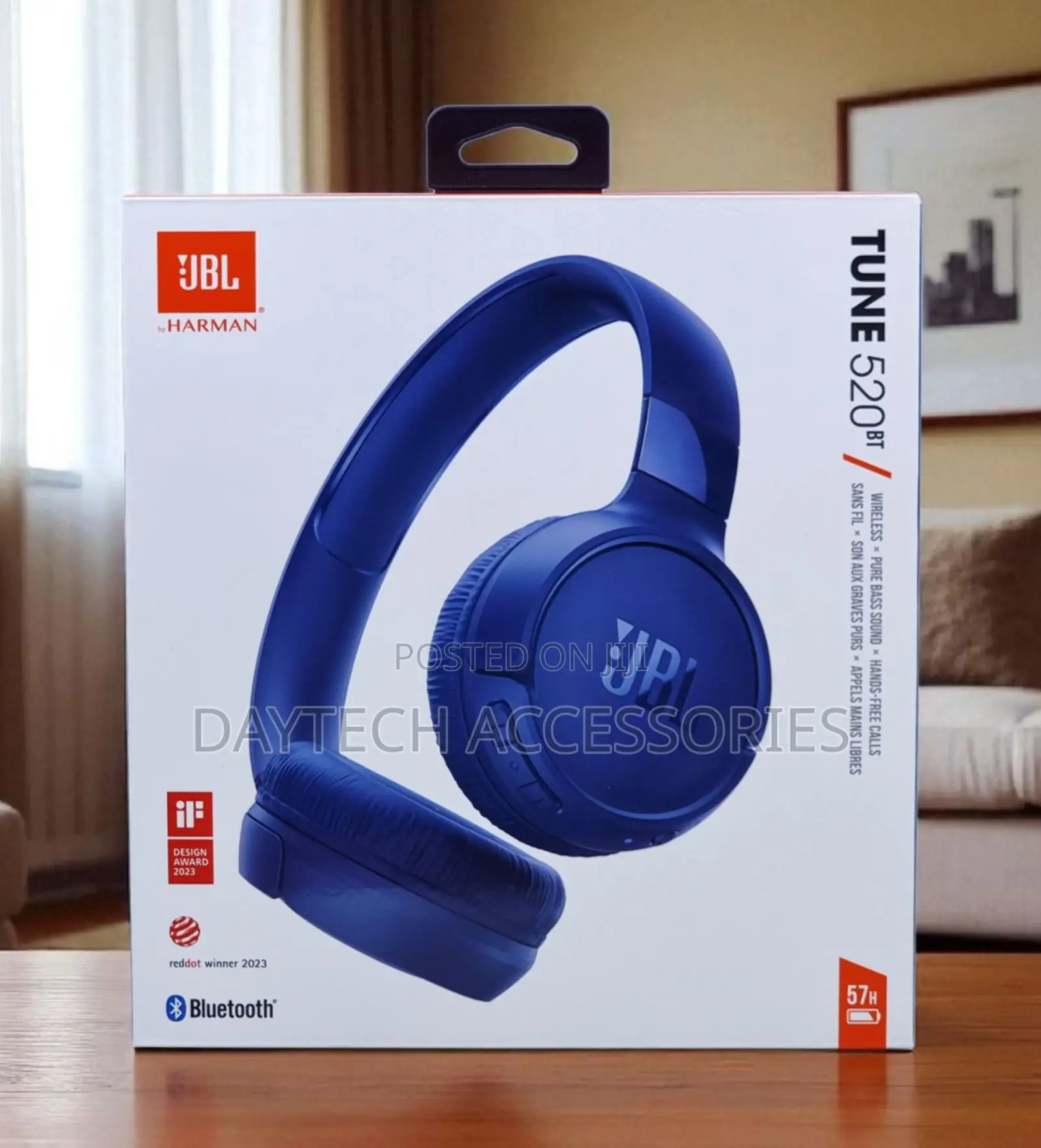 JBL Tune 520BT Headphones Pure Bass Sound