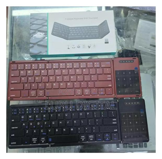 Three-Foldfoldable Keyboard With Mouse Touchpad and *Separate Numeric