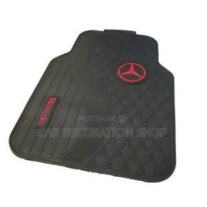 Mercedes Raised Edges Floor Mats With Geometric Pattern