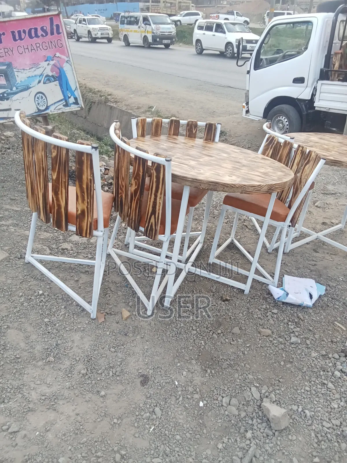 Special D Shape Chair and Table