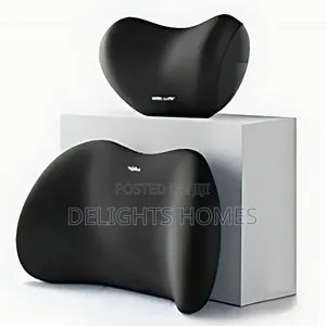 2 Piece Memory Foam Car Headrest Lumbar Support_esj