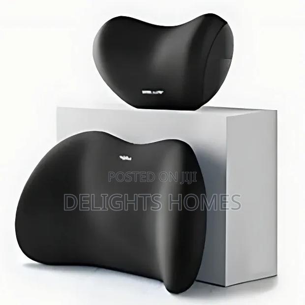 2 Piece Memory Foam Car Headrest Lumbar Support_esj - thumbnail 2