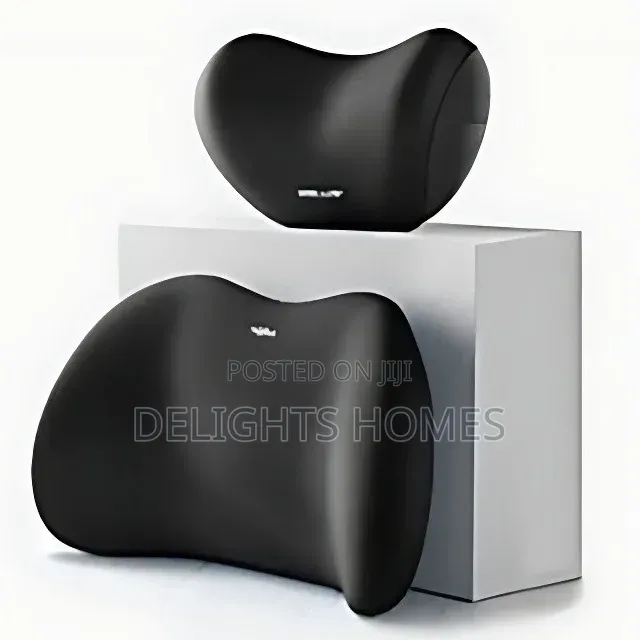 2 Piece Memory Foam Car Headrest Lumbar Support_esj