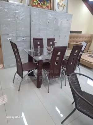 6 Seater Glass Top Dinning Set