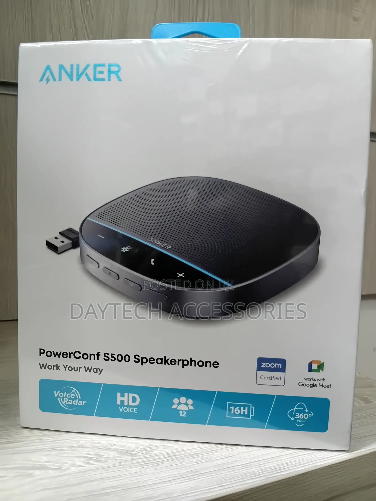 This Is an Anker PowerConf S500 Speakerphone - Black