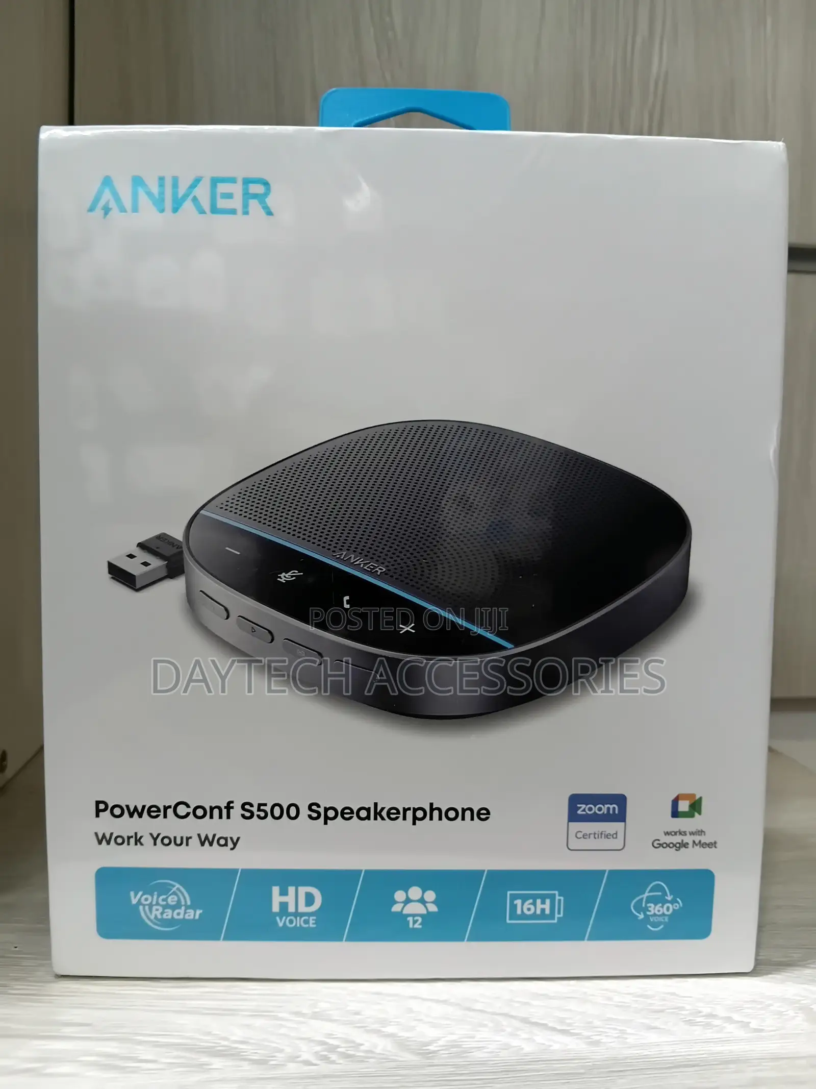 This Is an Anker PowerConf S500 Speakerphone - Black