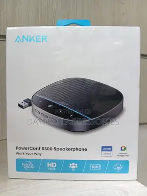 This Is an Anker PowerConf S500 Speakerphone - Black