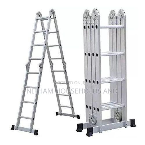 4by7 Aluminium Folding Ladder 28ft - thumbnail 2