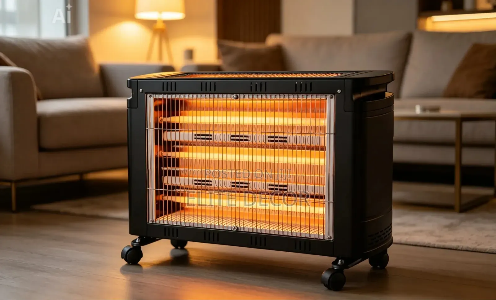 Mika MH302 2-Way Quartz Heater – 2000W Electric Room Heater | Grey